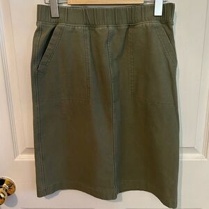 Olive Green Uniqlo Mini Skirt
